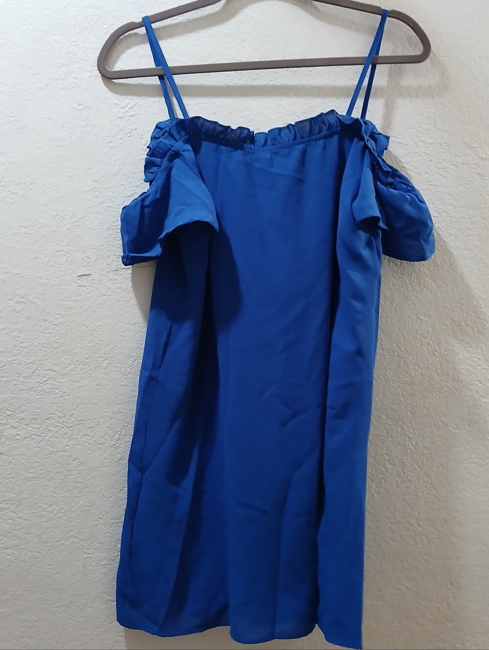 Sueños Women's New  Cold-Shoulder Casual Dress in Royal Blue